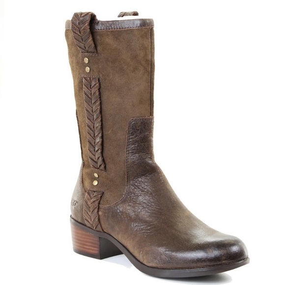 UGG Shoes - Ugg Jaspan Mid Calf Brown Boots